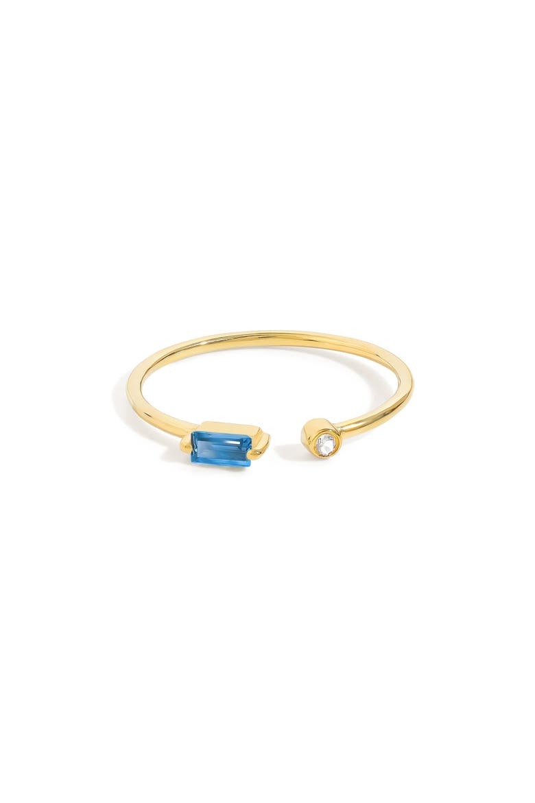 Double Stone Open Band Ring, Alternate, color, BLUE
