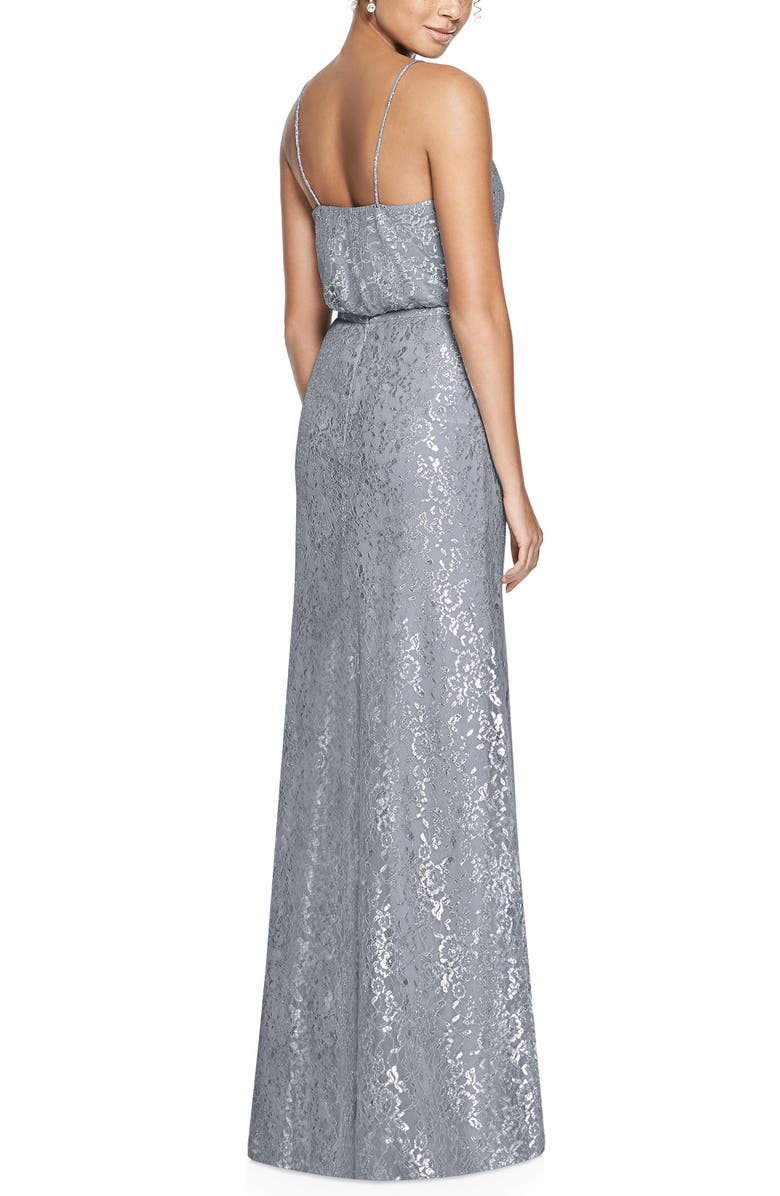 After Six Metallic Lace Two-Piece Gown, Alternate, color,