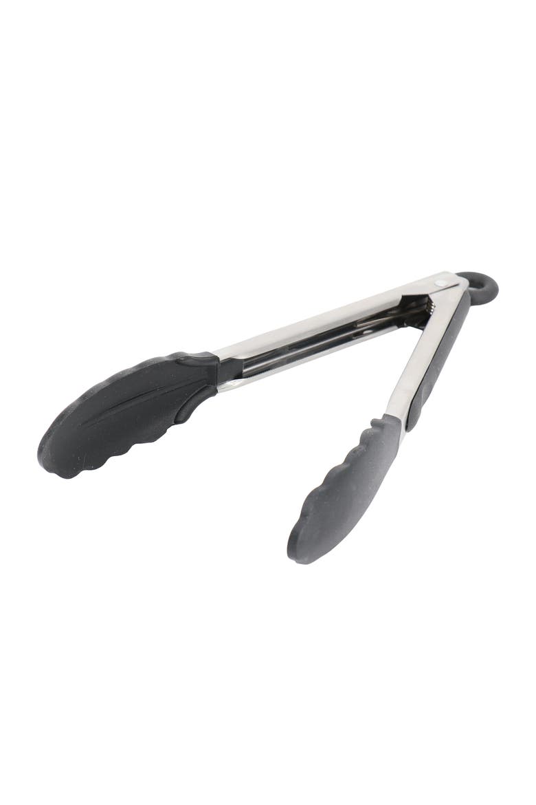 Baldwyn 3 Piece Stainless Steel Kitchen Tongs Set, Alternate, color, Black