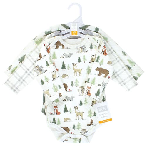 Hudson Baby Quilted Long-sleeve Cotton One-piece In Green