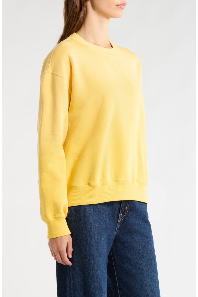 Fleece Crewneck Sweatshirt, Alternate, color, YELLOW