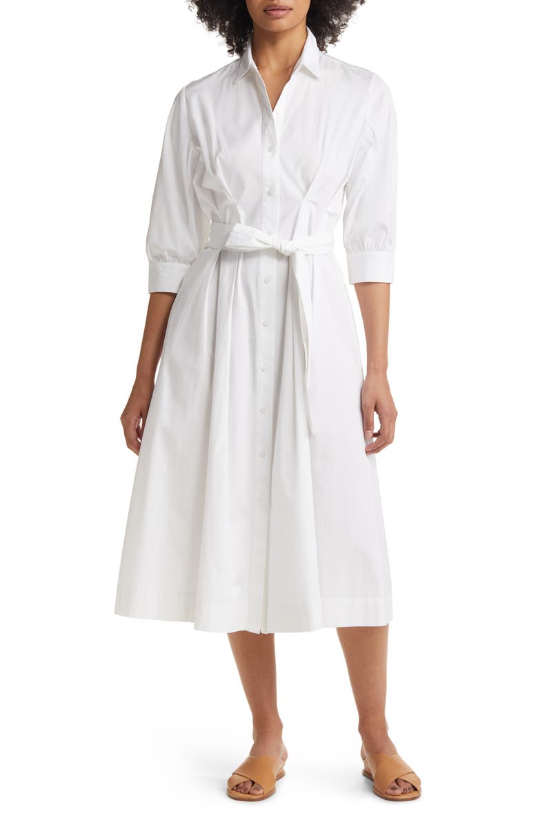 Nordstrom Poplin Long Sleeve Shirtdress, Main, color,