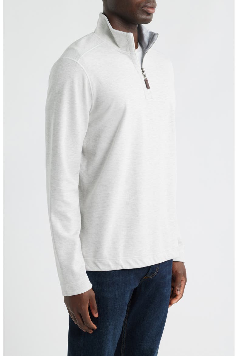 Icon Reversible Cotton Blend Quarter Zip Pullover, Alternate, color, WHITE/ STORM