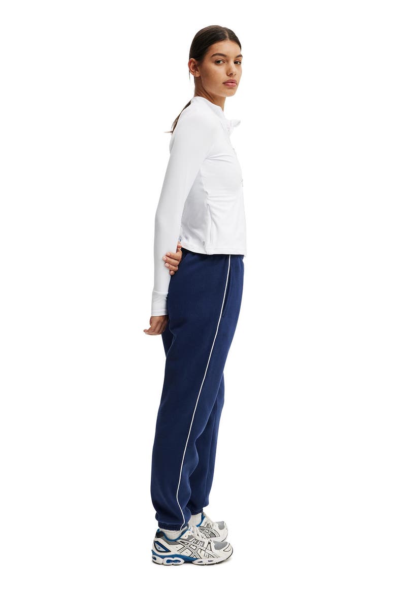 Women's Active Plush Essential Gym Sweatpant, Alternate, color, Heritage Blue White