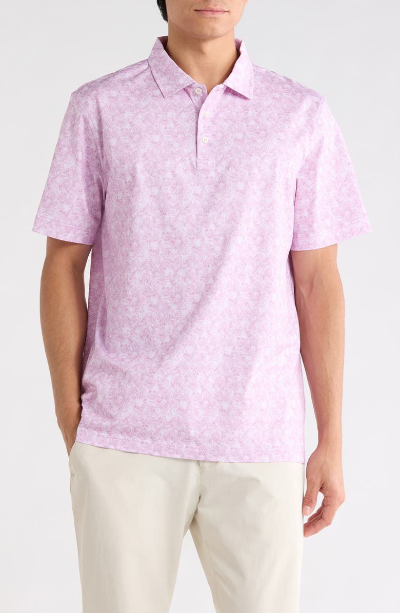 Bugatchi Short Sleeve Polo, Main, color, Pink