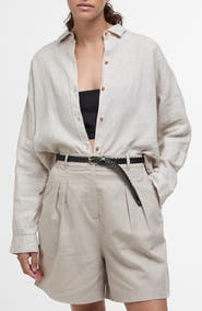 Barbour Hampton Linen Button-Up Shirt