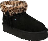 Mykos Suede & Faux Fur Trim Boot