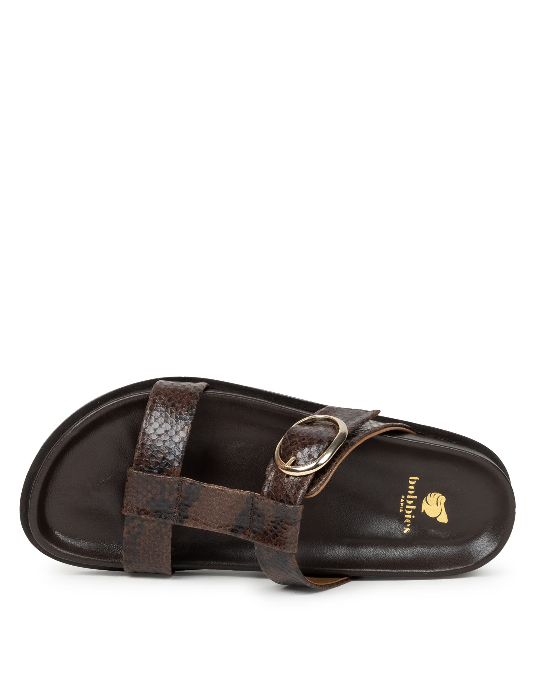 Fajar Flat Sandals, Alternate, color, Cobra Brown