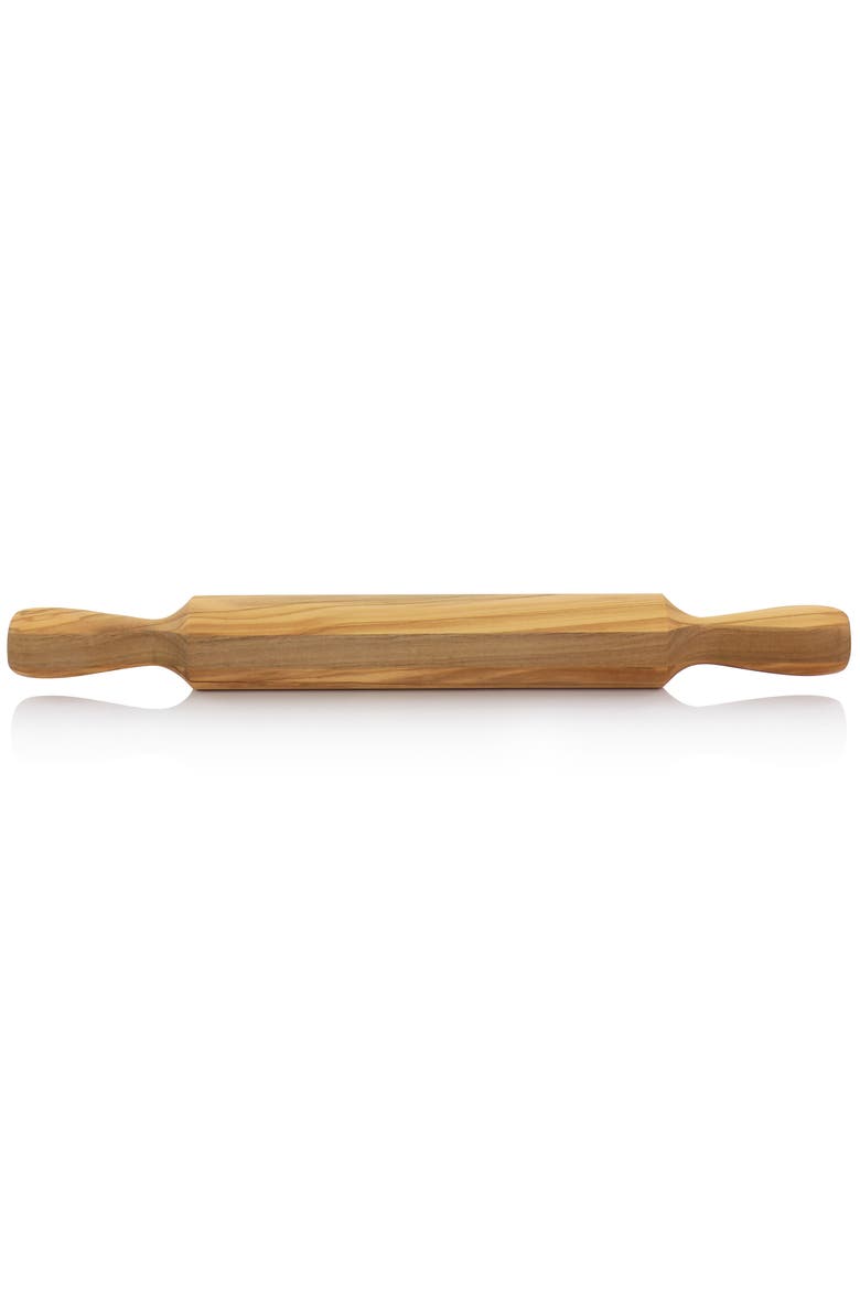 16in Olive Wood Rolling Pin, Alternate, color, Brown