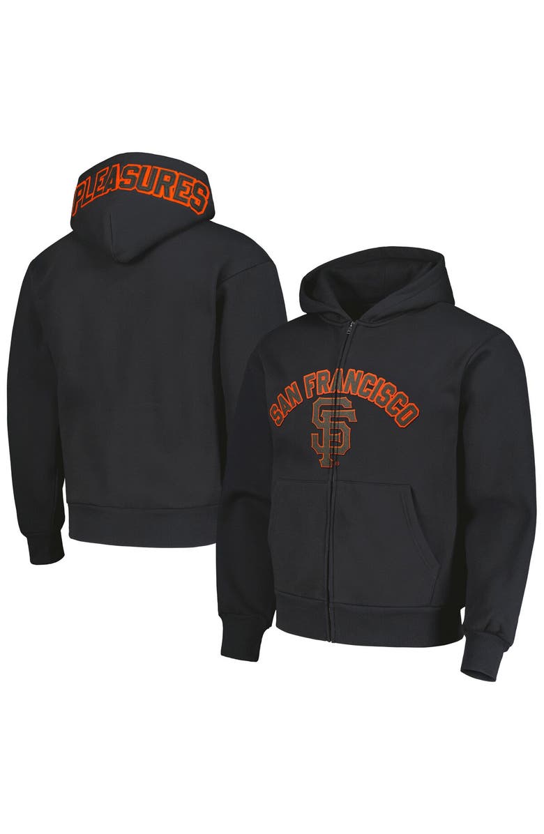 PLEASURES Men's PLEASURES Black San Francisco Giants Opening Day Full-Zip Hoodie, Main, color, Black