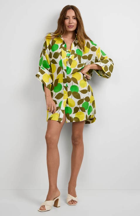 Opponent Limone Print Dress