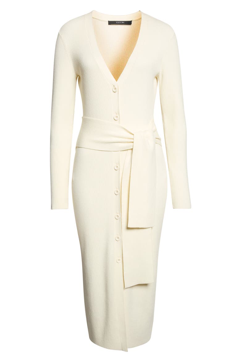 Lara Long Sleeve Cardigan Dress, Alternate, color, IVORY
