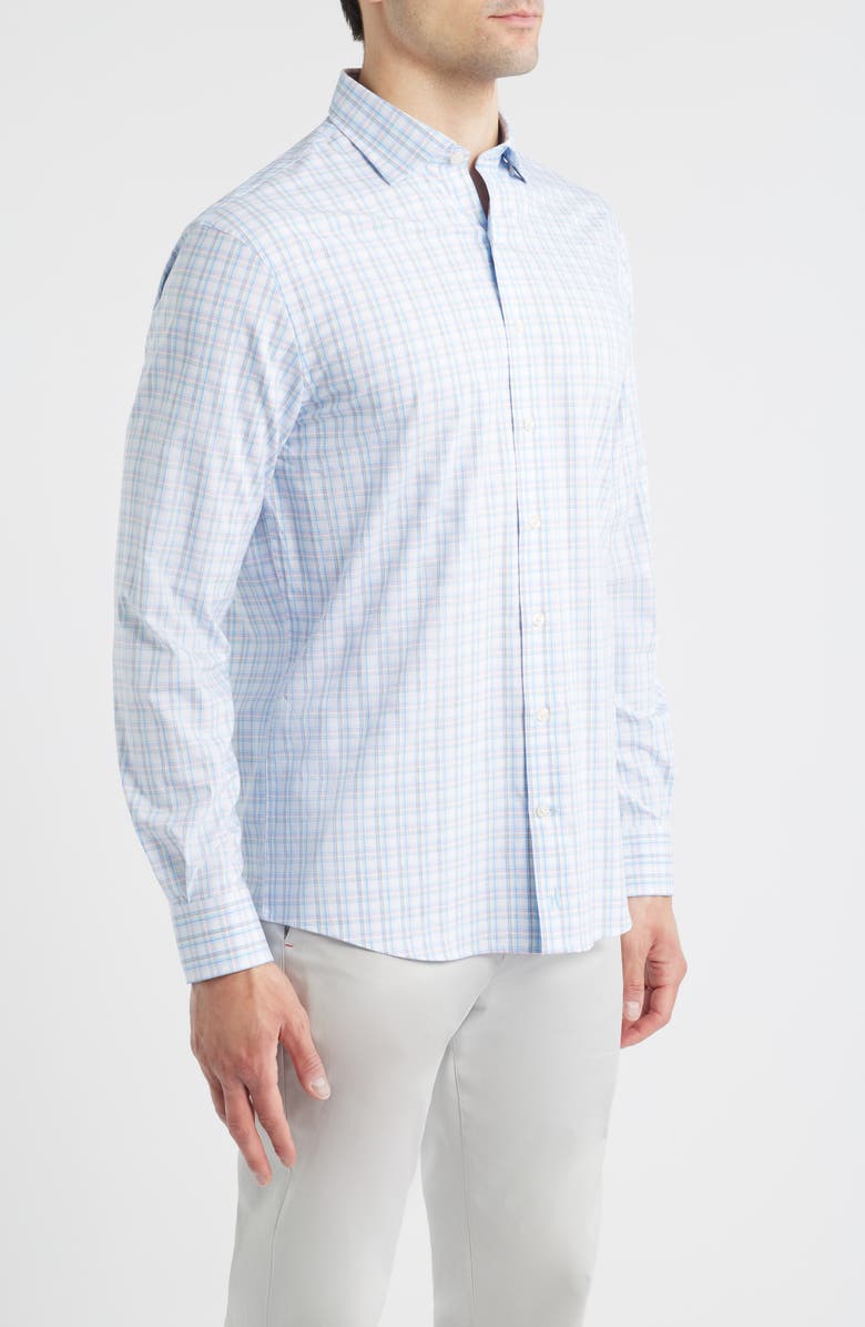 johnnie-O Salvadore Plaid Everyday Performance Button-Up Shirt, Alternate, color, 