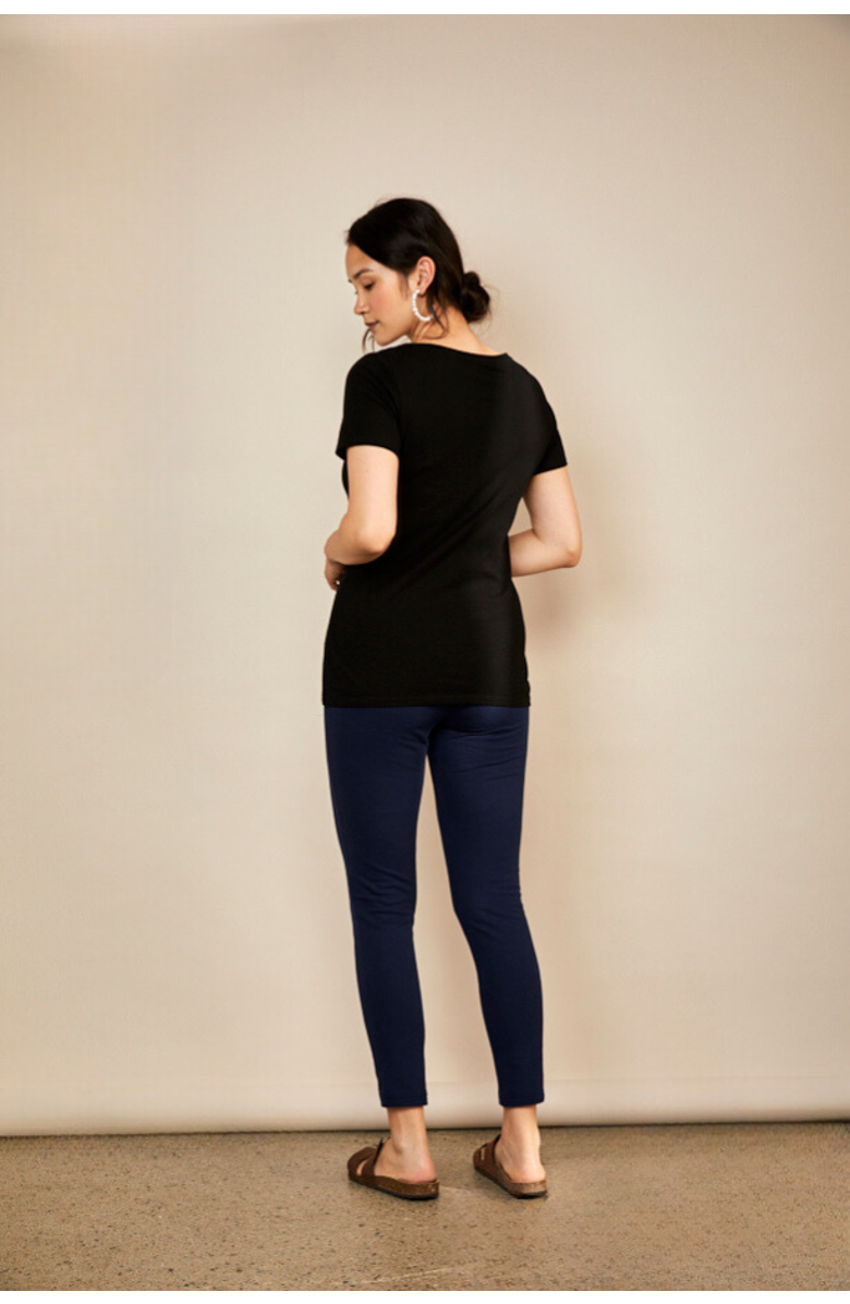 The Bshirt Nursing V Neck T-shirt, Alternate, color, Black