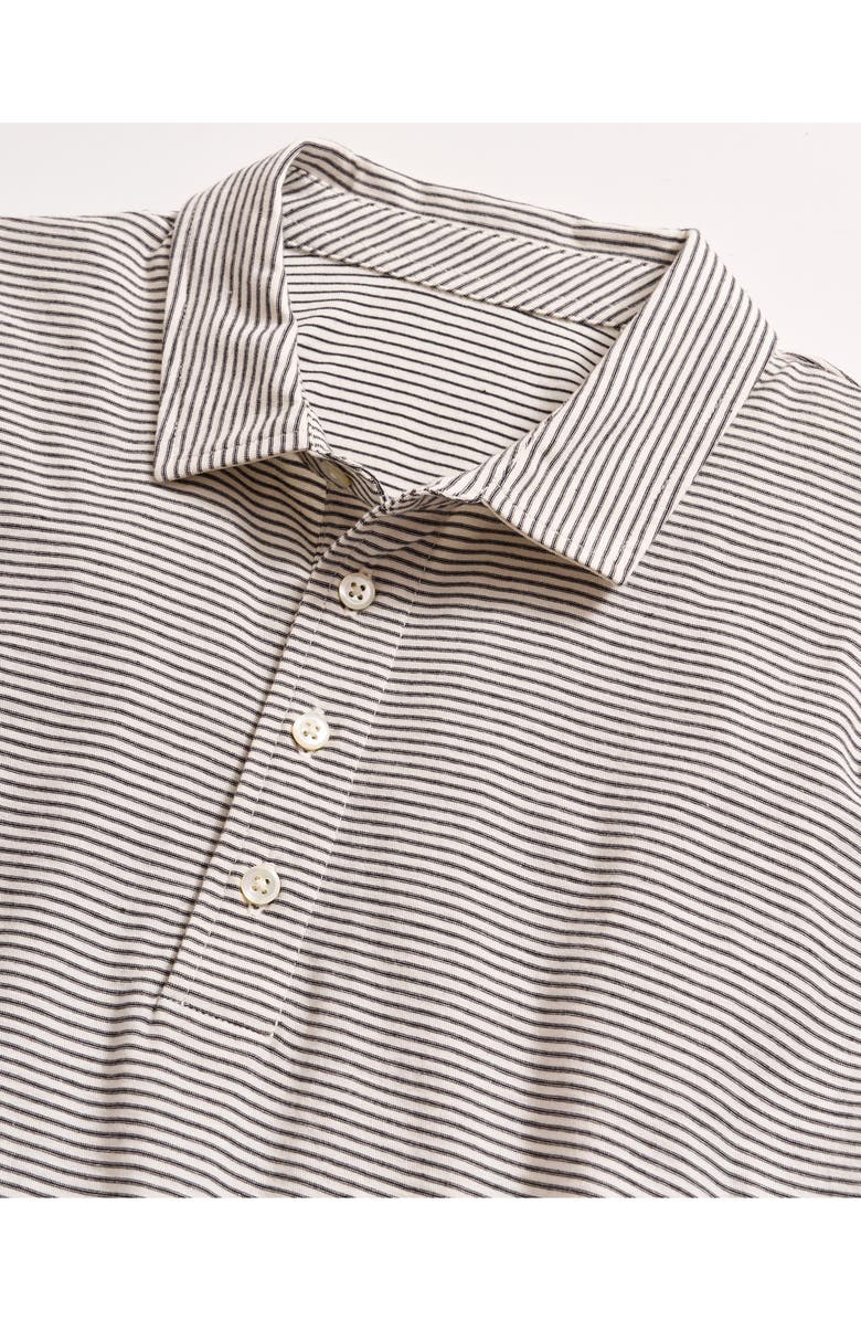 Billy Reid Pensacolo Stripe Polo, Alternate, color, Tinted White/ Black