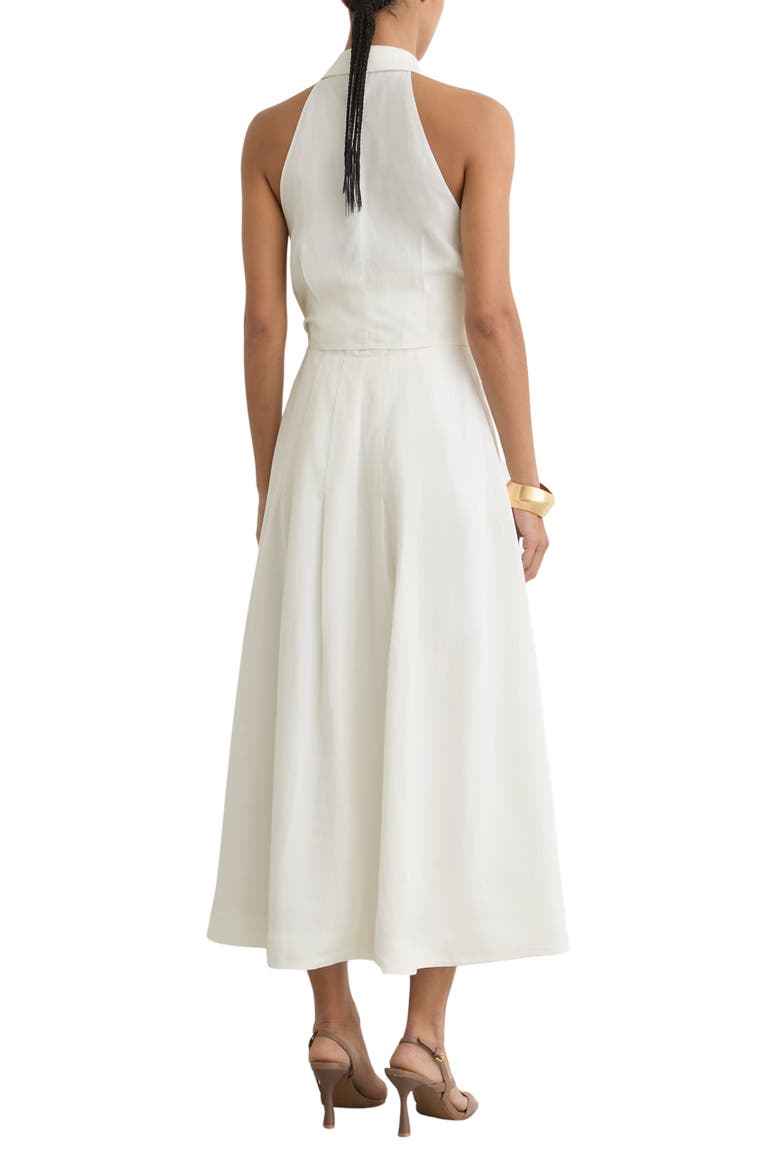 Tor Tie Waist Sleeveless Maxi Dress, Alternate, color, IVORY