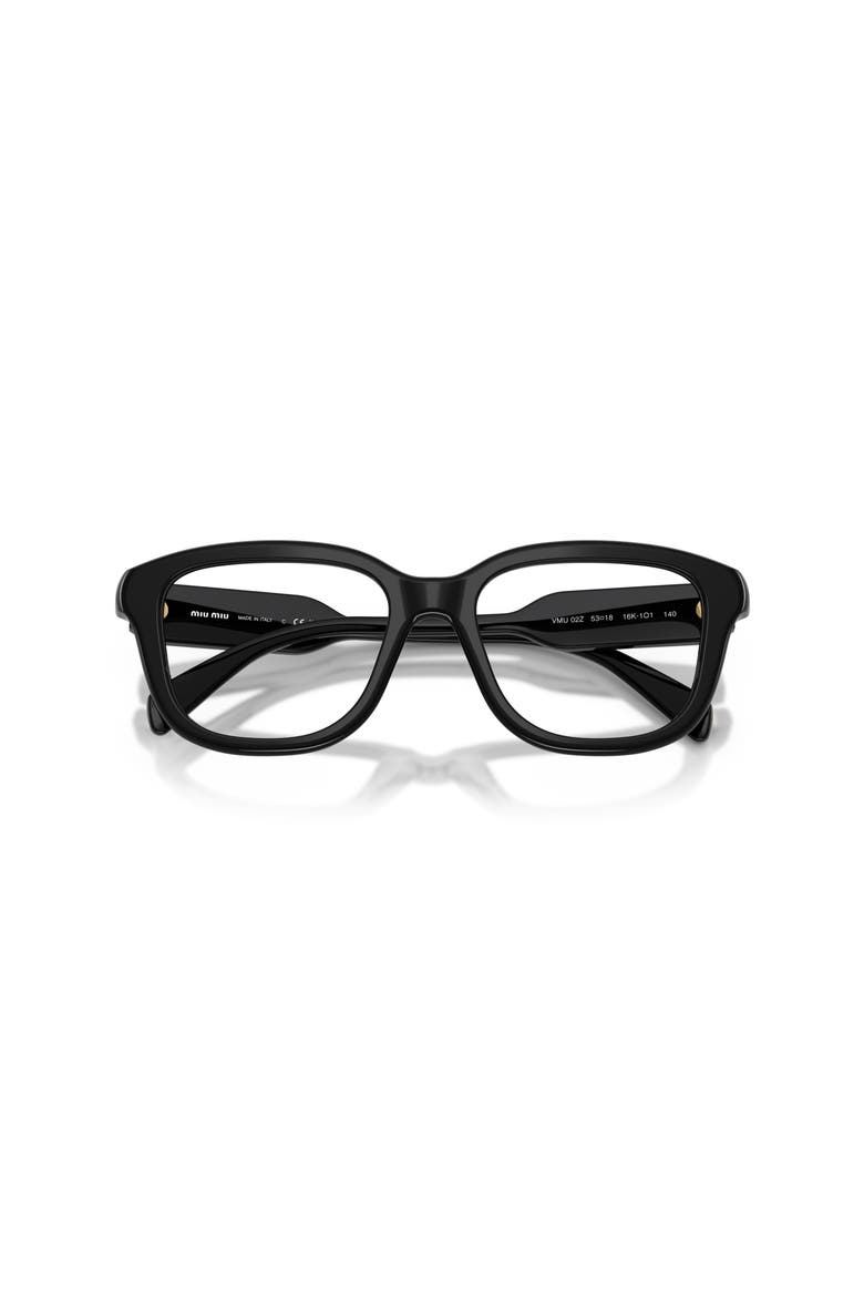 53mm Rectangle optical glasses, Alternate, color, Black