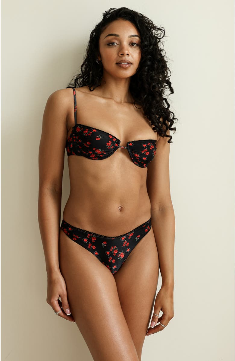 Dippin Daisys Seaport Thong Bikini Bottom, Alternate, color, Heartbreaker