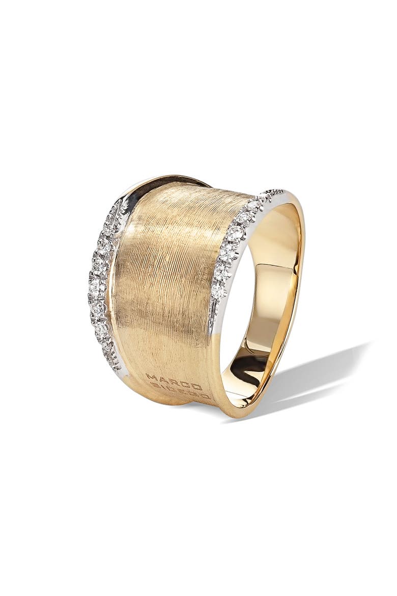 Lunaria 18K Yellow Gold & Diamond Small Ring, Main, color, YELLOW GOLD/ DIAMOND