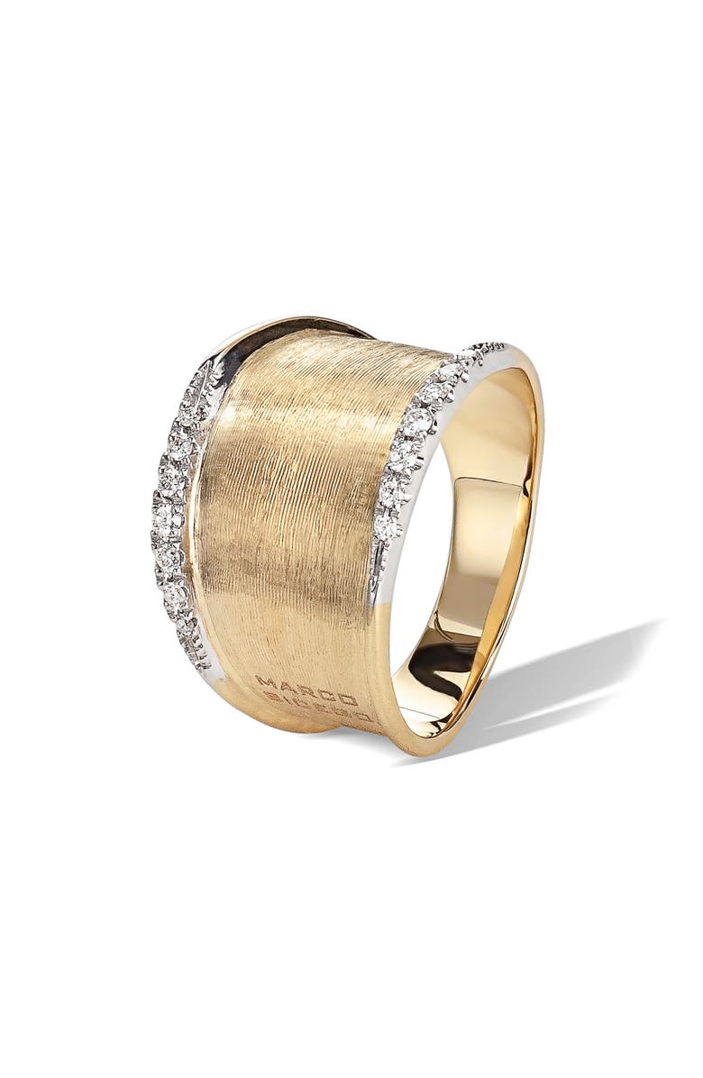 Marco Bicego Lunaria 18K Yellow Gold & Diamond Small Ring, Main, color, Yellow Gold/ Diamond