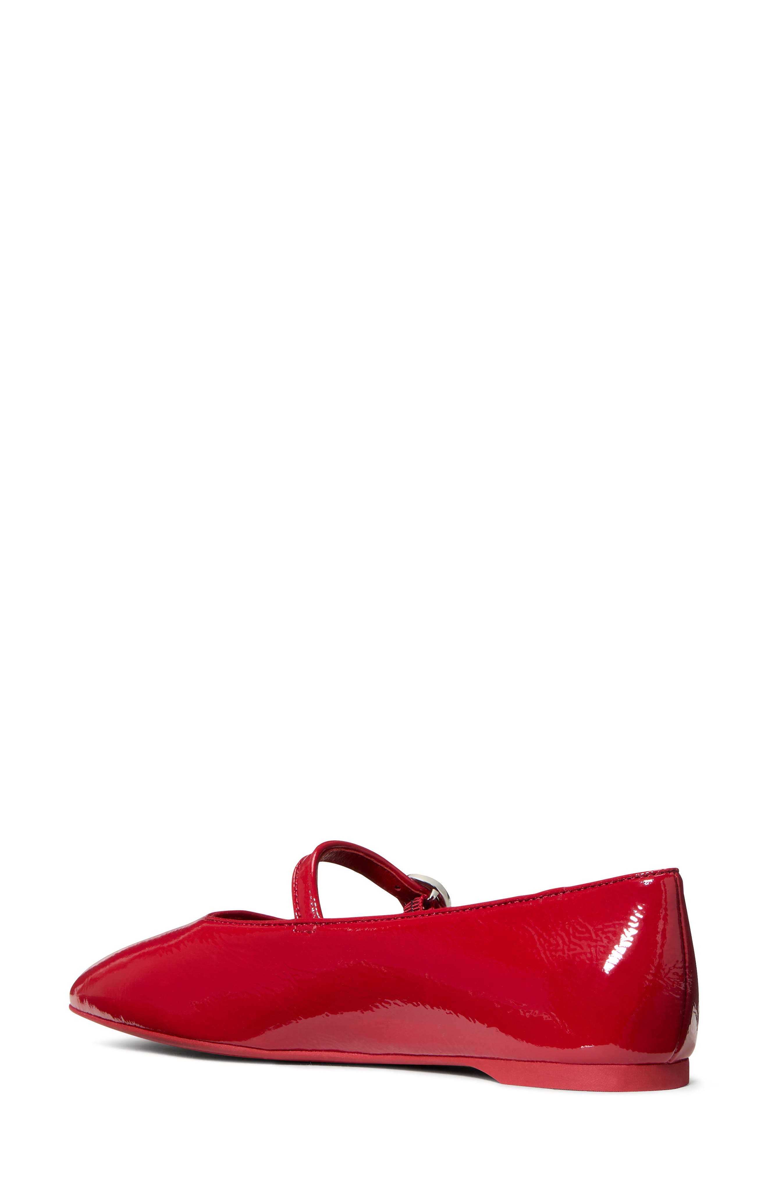 Kate Spade New York halo crinkled patent leather mary jane, Alternate, color, Dark Scarlet
