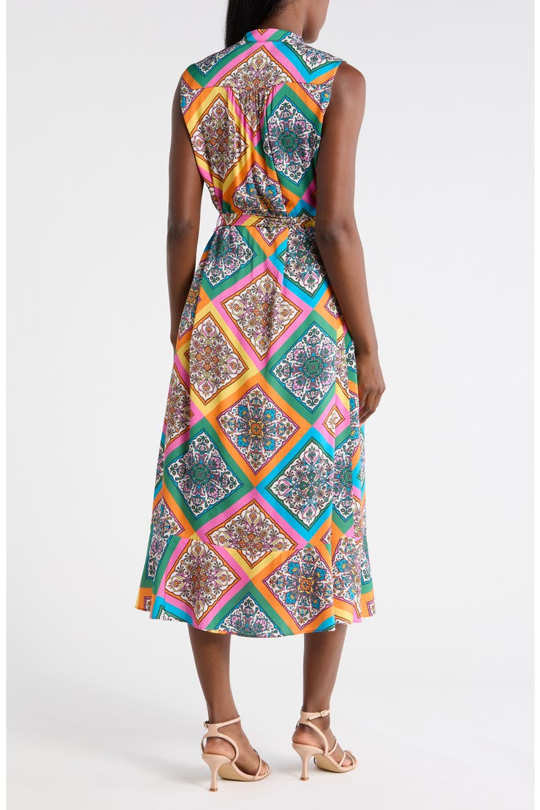 The Phoebe Stretch Silk Midi Dress, Alternate, color, SIERRA TILE PRINT