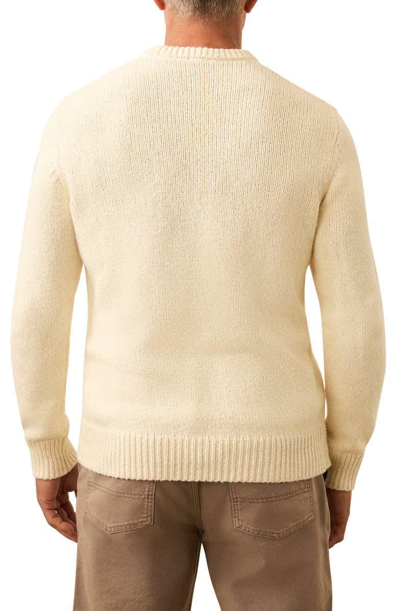 Faherty Heirloom Organic Cotton Crewneck Sweater, Alternate, color, Bone