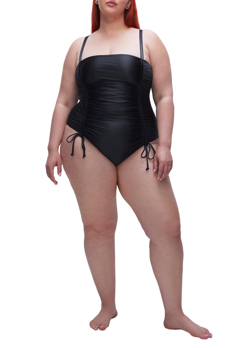 Good American Ruched One-Piece Swimsuit, Alternate, color,