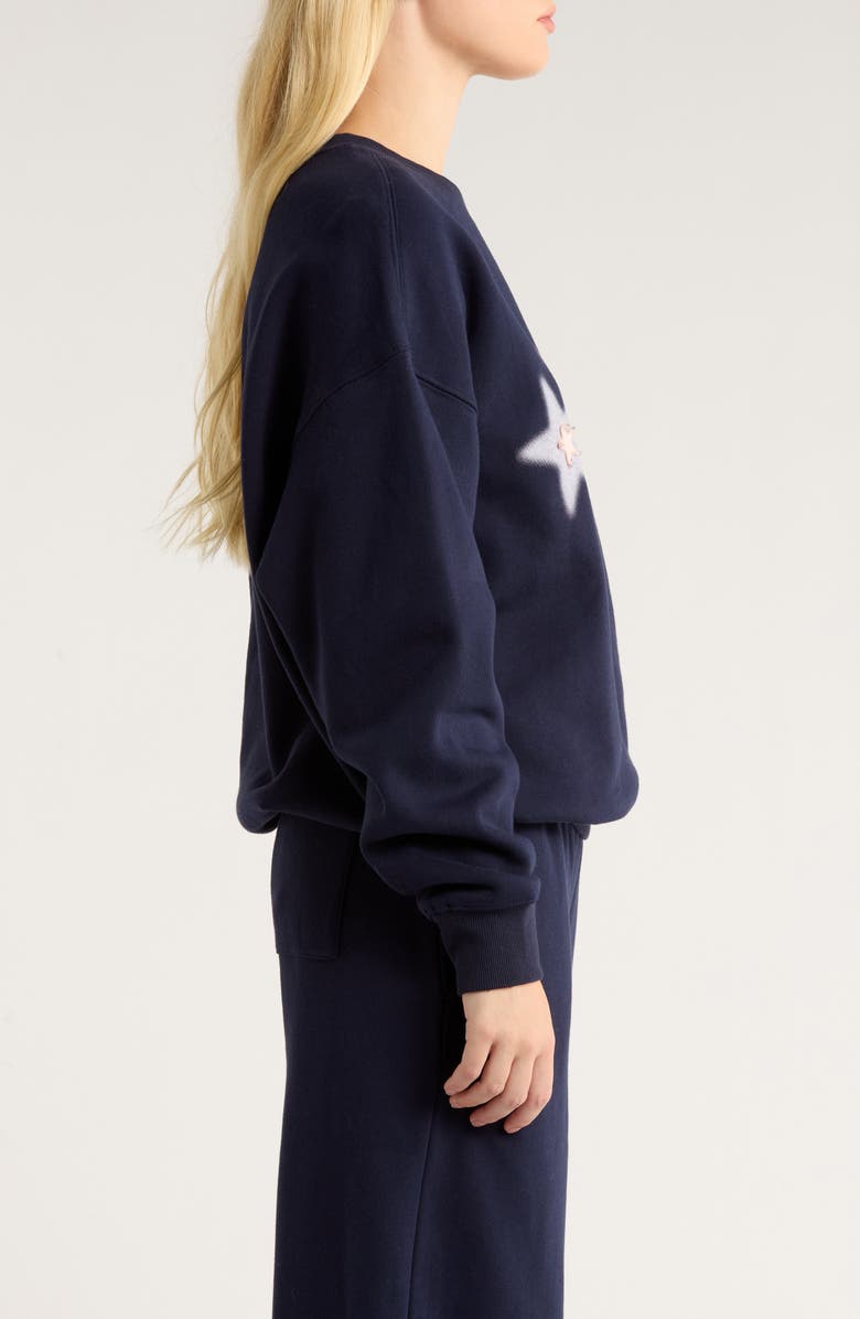 PacSun 3 Stars Cotton Blend Sweatshirt, Alternate, color, Navy