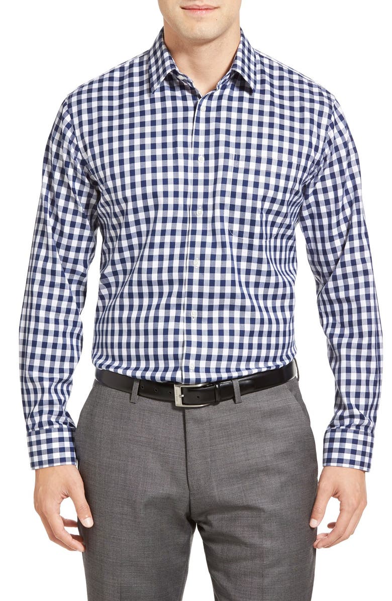 NORDSTROM MEN'S SHOP Nordstrom Smartcare<sup>™</sup> Trim Fit Check Dress Shirt, Alternate, color,