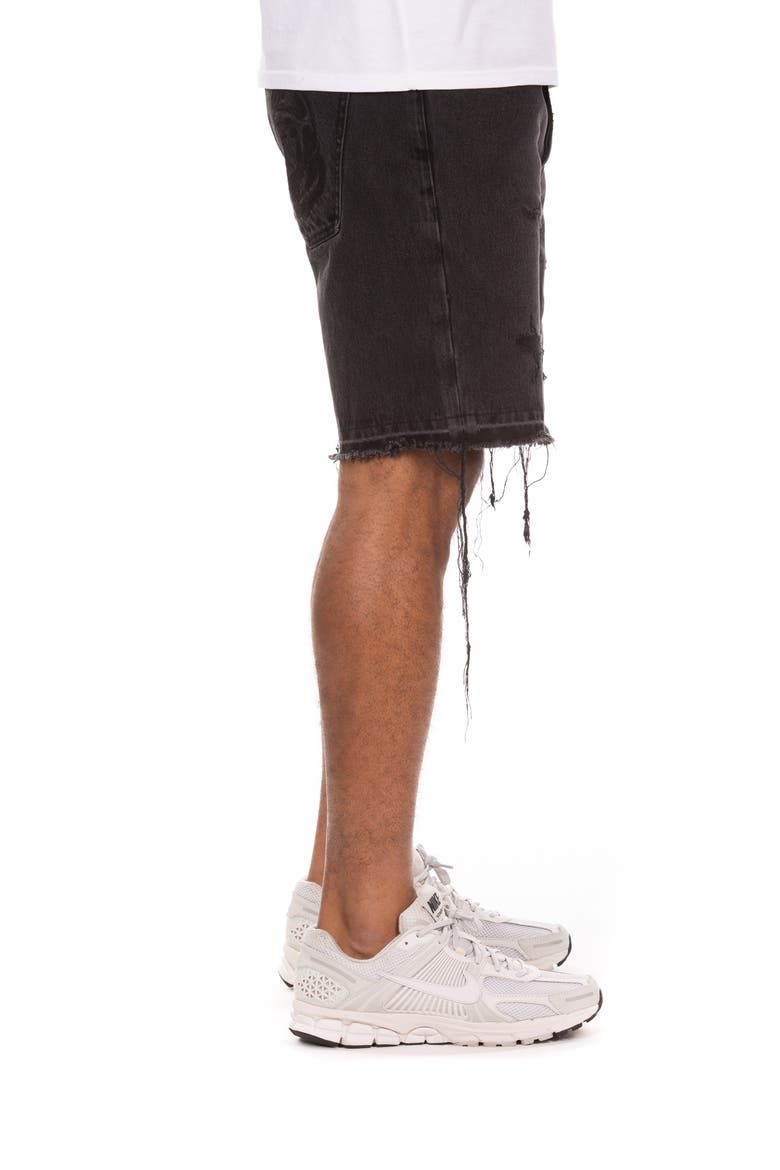 BB Evo Cutoff Denim Shorts, Alternate, color, DARK HIVE