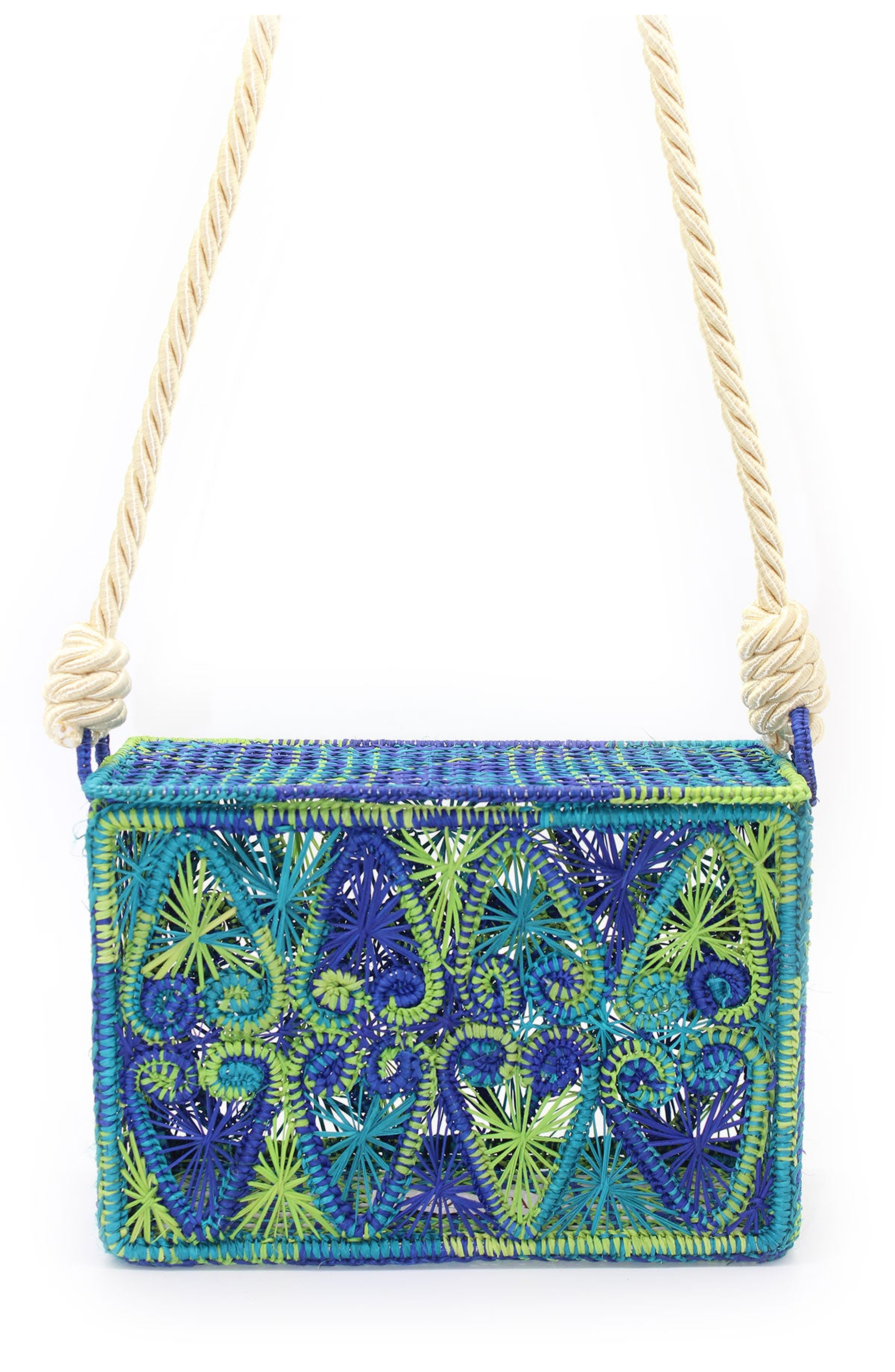 Amazónica Hearts Handbag, Main, color, Blue / Green