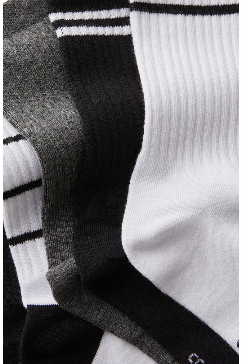 5Pk Crew Sock, Alternate, color, Black White Stripe Mix