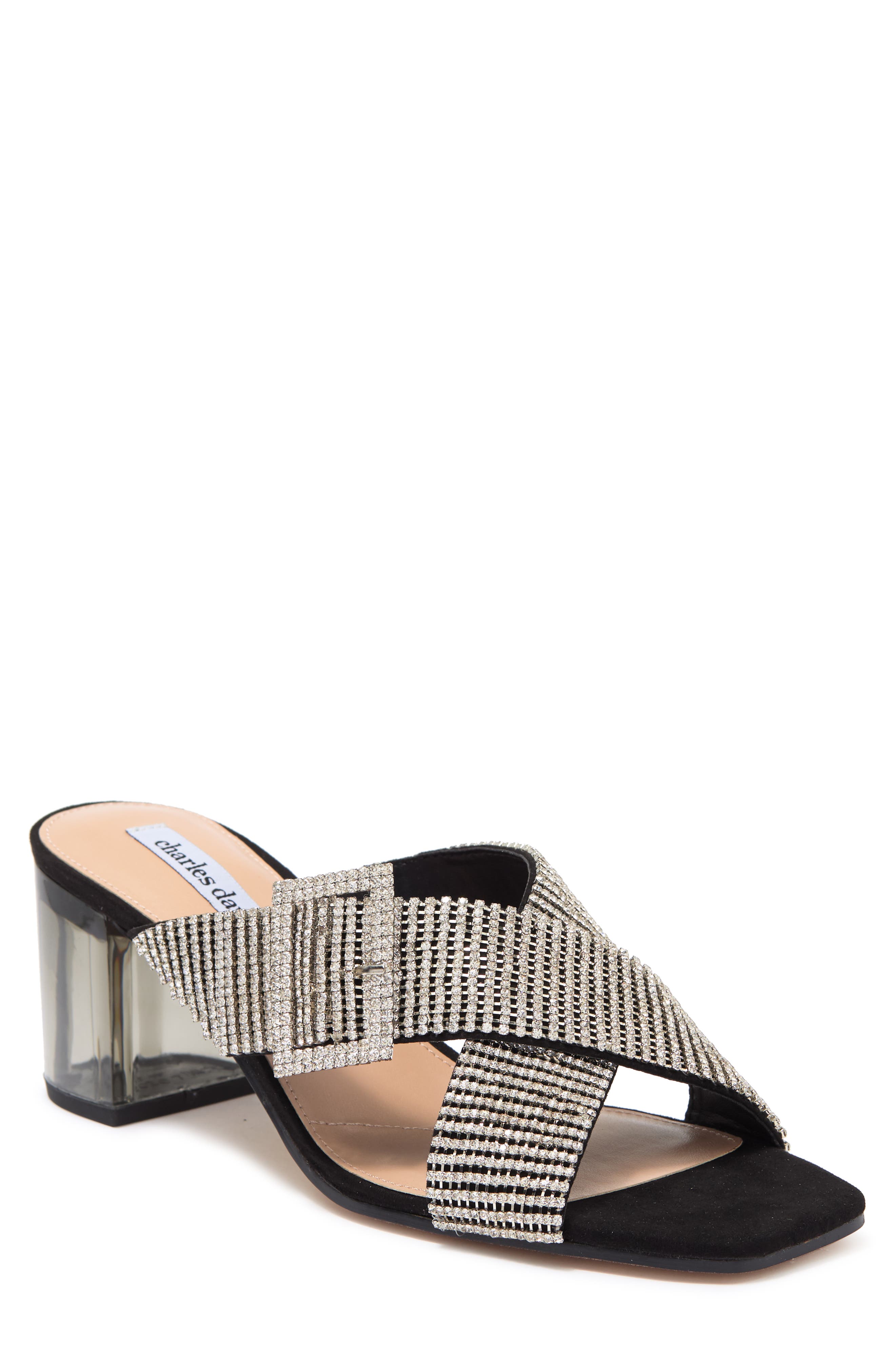 Charles David Cayden Embellished Slide Sandal, Main, color, 