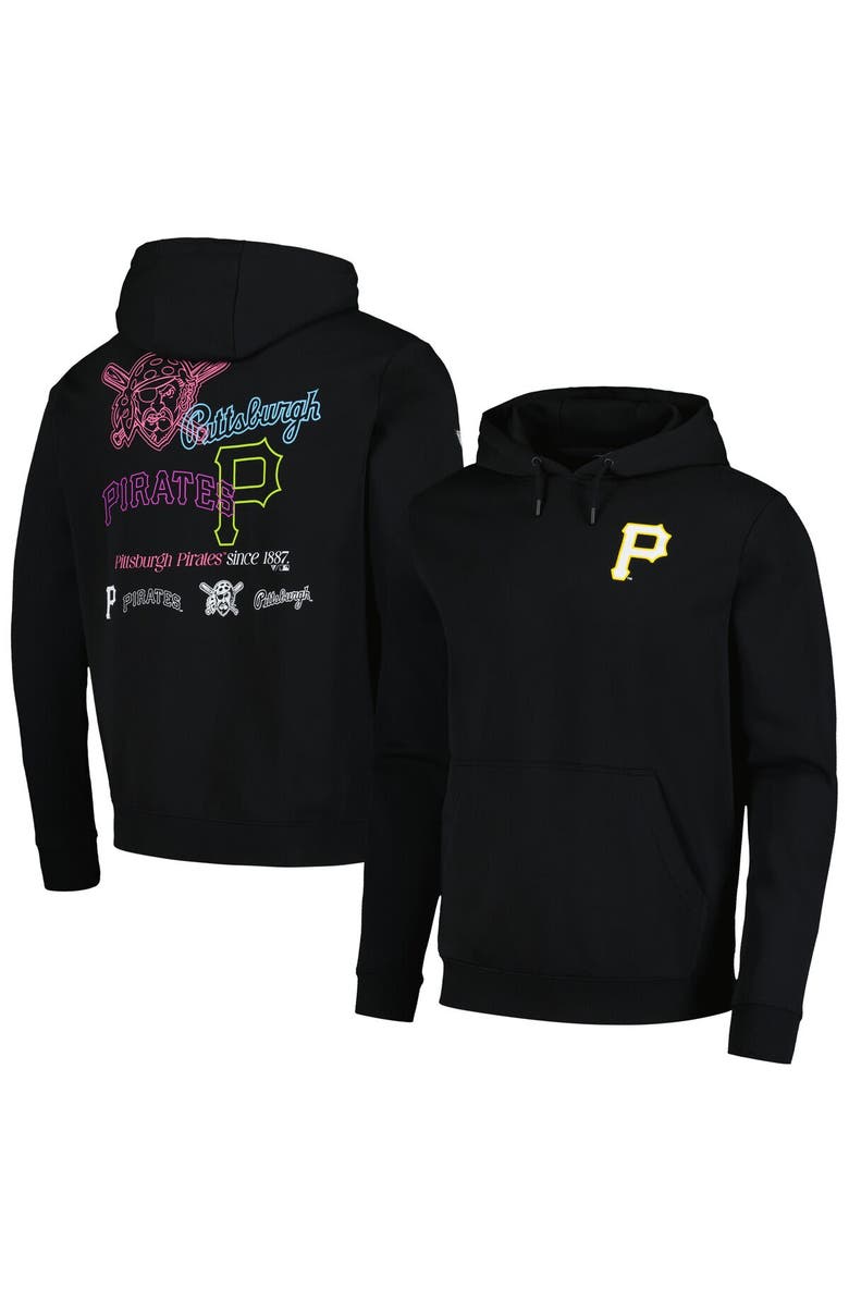 LEVELWEAR Men's Levelwear Black Pittsburgh Pirates Podium Vintage Pullover Hoodie, Main, color, Black