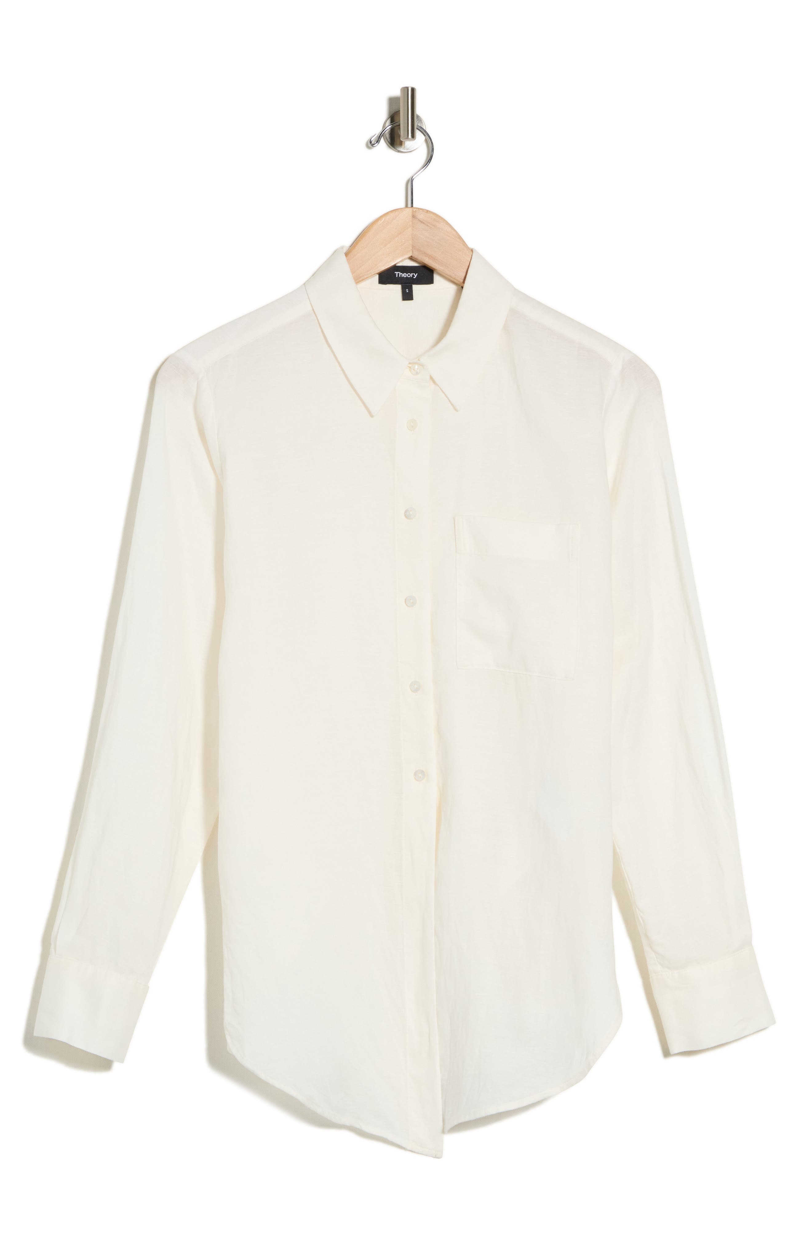 Hekanina Linen Blend Button-Up Shirt