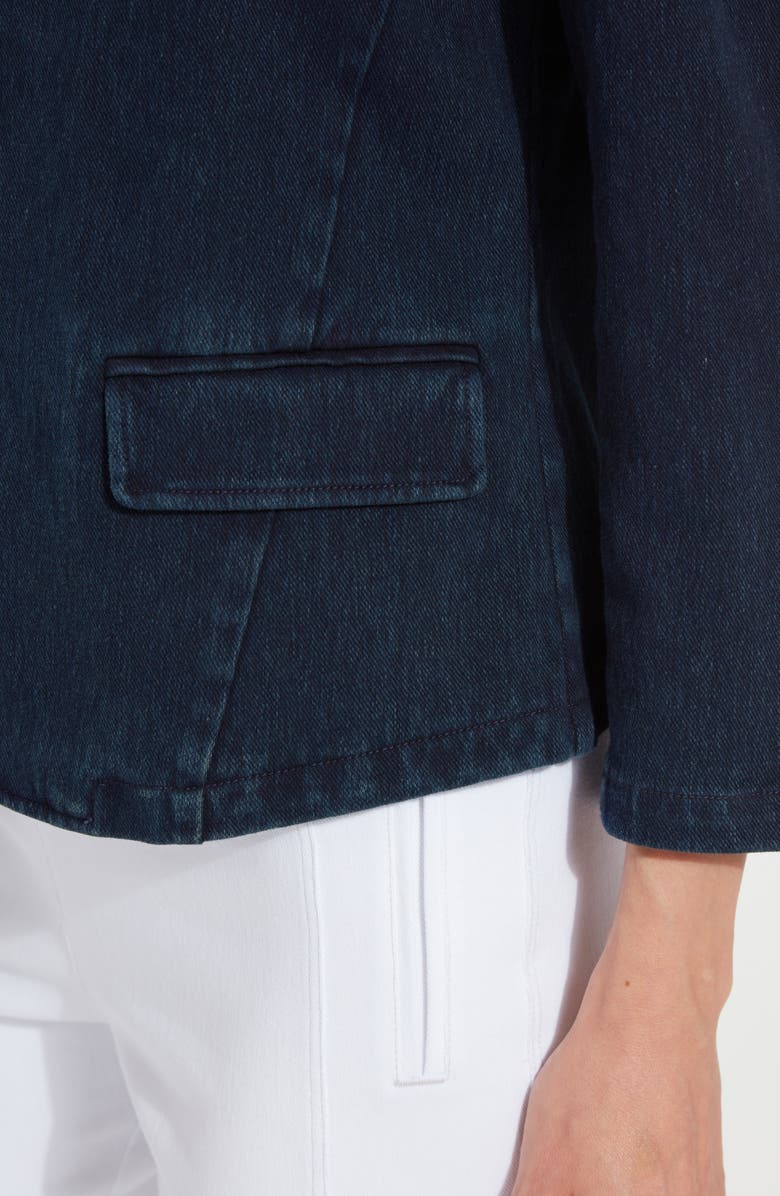 Lysse 'Lyssentials Della Denim Crop Blazer, Alternate, color, Indigo