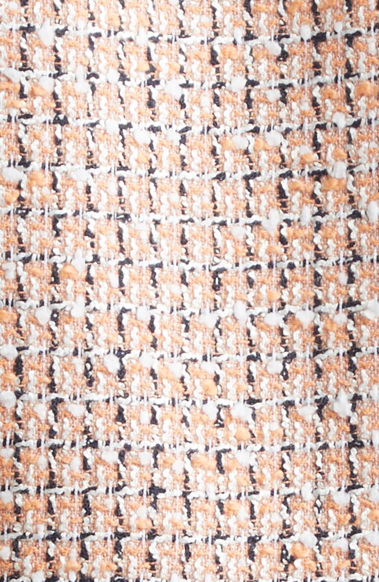 Etro Bead Fringe Tweed Crop Vest, Alternate, color, Multicolour Orange Base