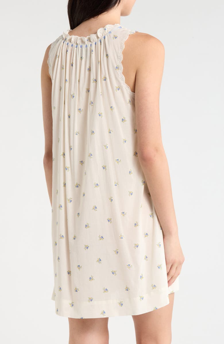 Reformation Holly Floral Print Sleep Dress, Alternate, color, Ivory Petite Rose