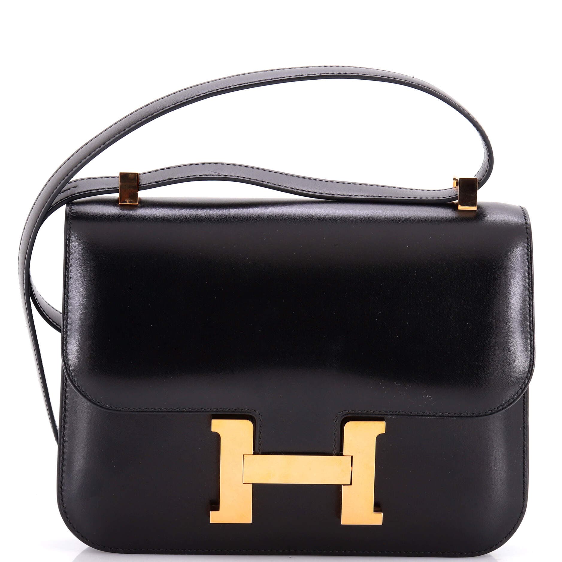 Pre-Owned Hermes Constance NM Bag Box Calf 24, Main, color, Noir