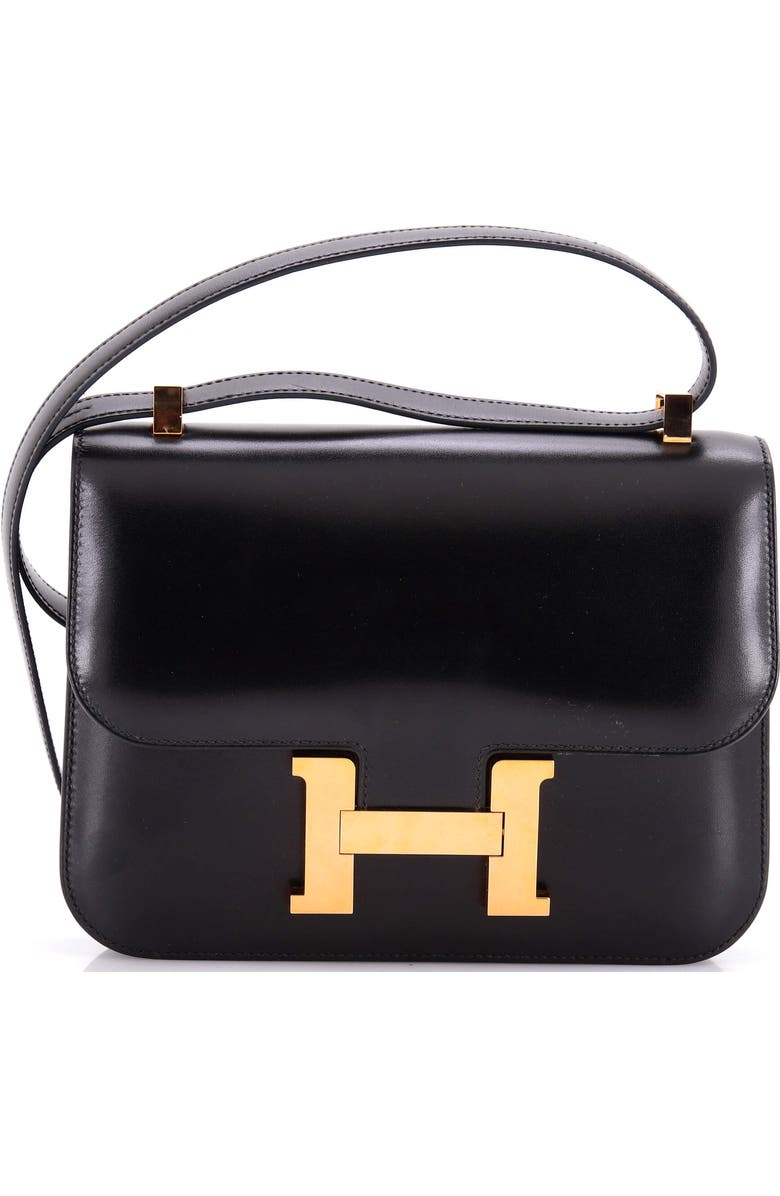 Pre-Owned Hermes Constance NM Bag Box Calf 24, Main, color, Noir