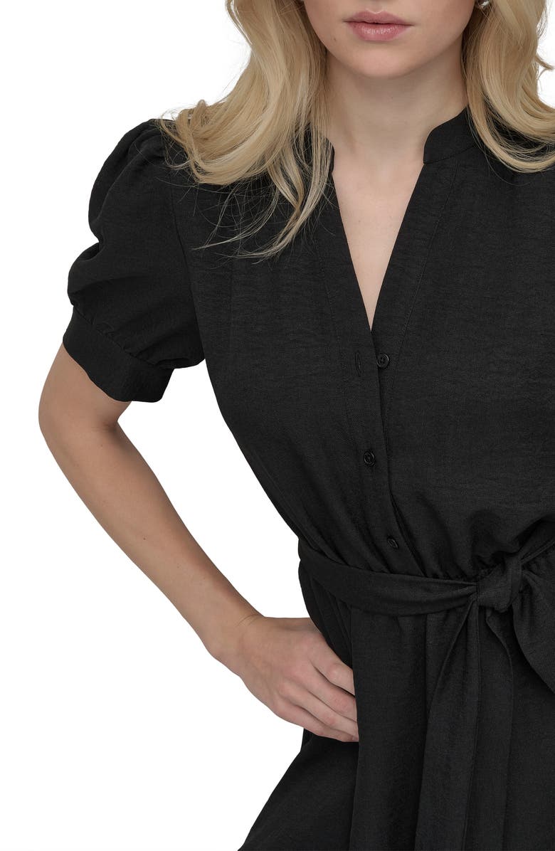 DKNY Puff Sleeve Midi Shirtdress, Alternate, color,