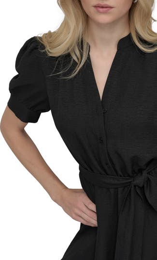 Puff Sleeve Midi Shirtdress