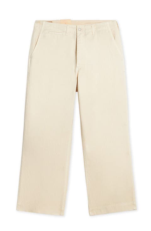 Herringbone Wide Leg Chino Pants