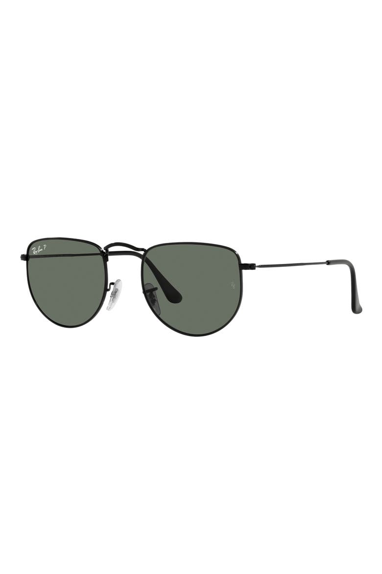50mm Polarized Irregular Sunglasses, Alternate, color, BLACK