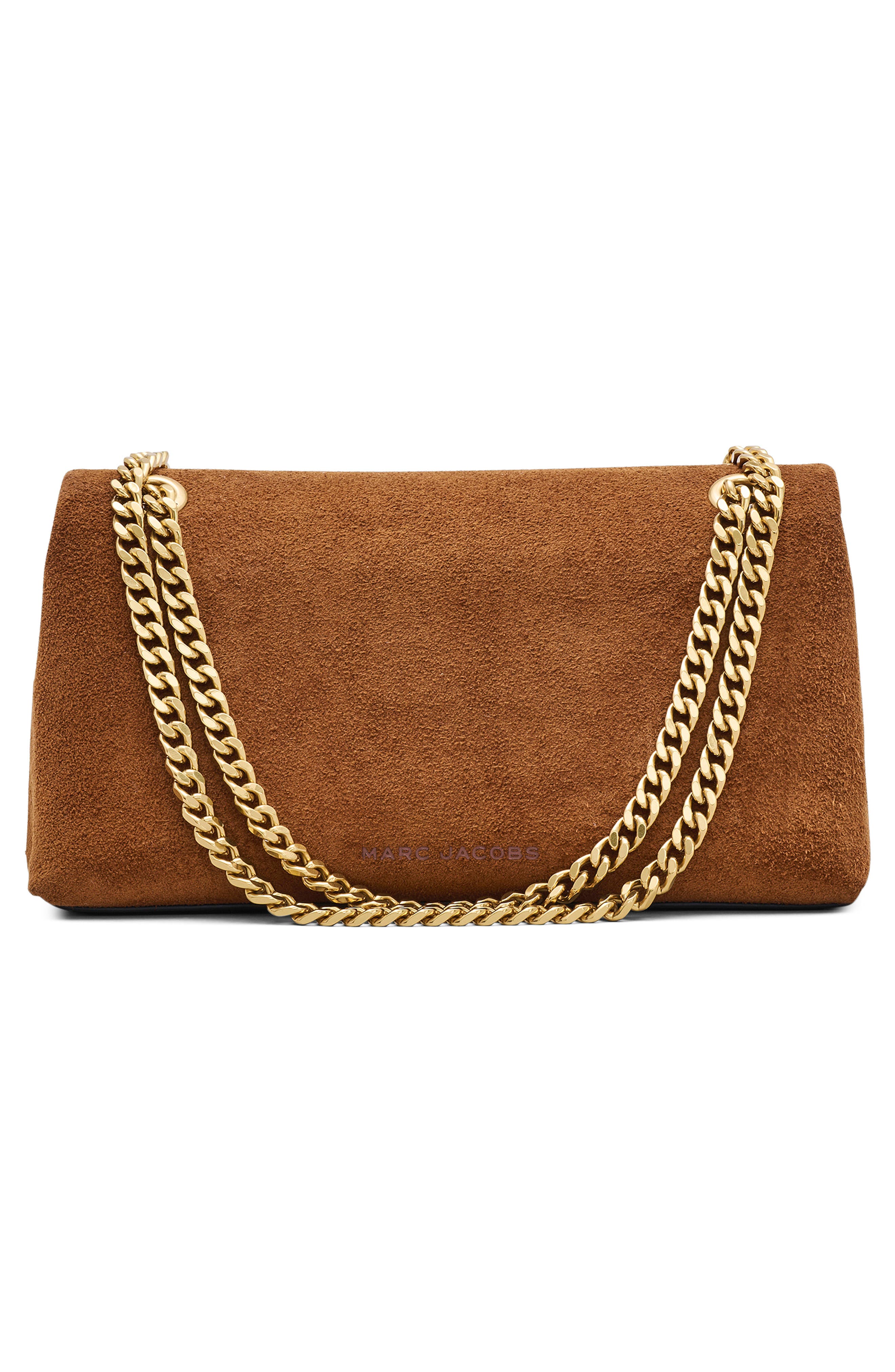 Marc Jacobs The Dual Chain Mini Suede Sack Bag, Alternate, color, 
