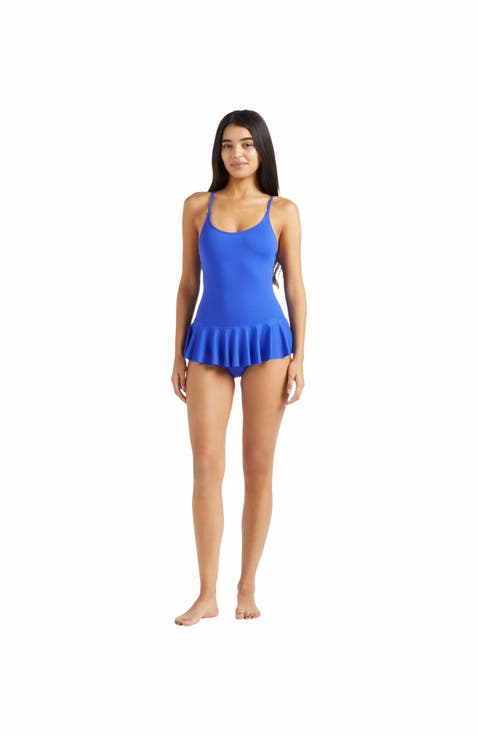 Women's Solid One-Piece Swimsuit