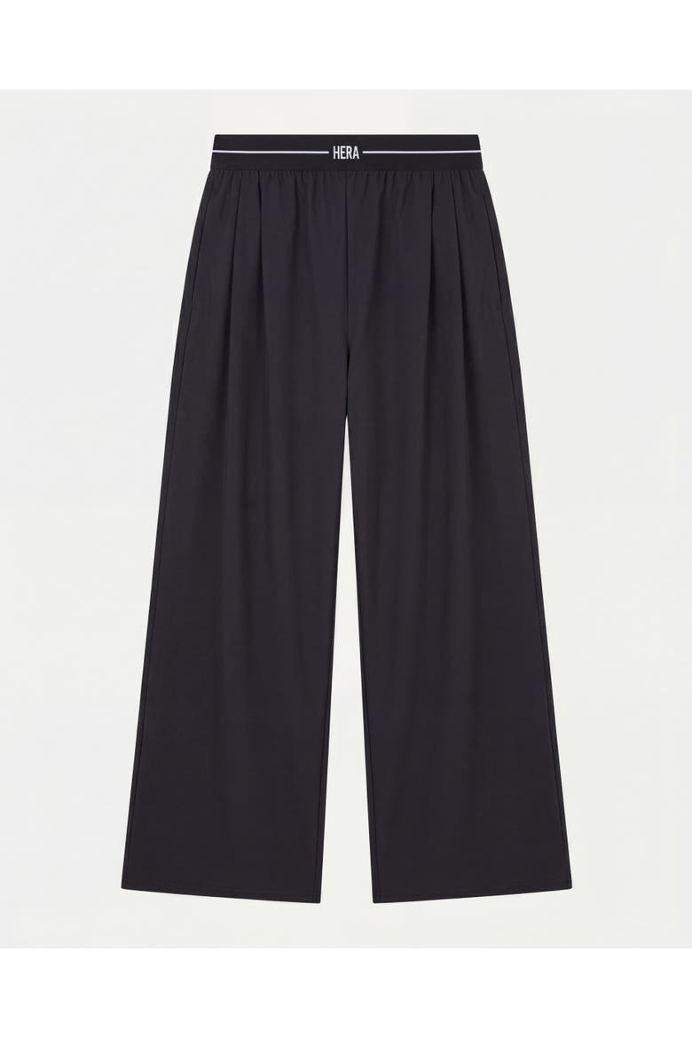 Everyday Mid Rise Wide Leg Trouser, Alternate, color, Black