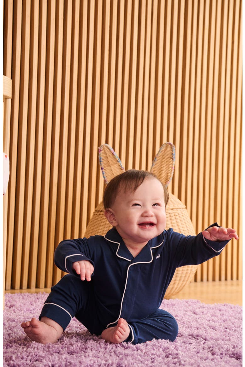 Kids' Fleece Pant Romper, Alternate, color, NAVY