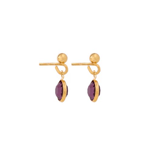 Susan Caplan 1980s Vintage Amethyst Earrings
